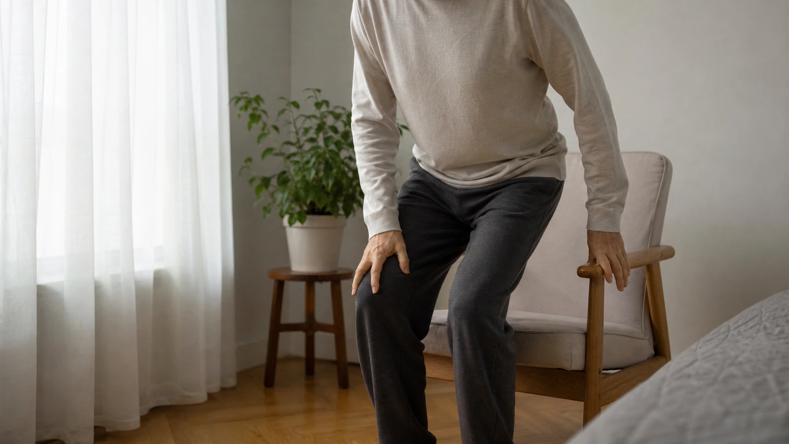 Adulte alternant position assise et debout